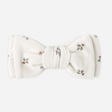 Quincy Mae - Velour Bow Headband - Holly Berry