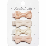 Rockahula - Linen Mini Bow Clips