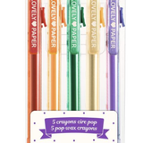Djeco - 5 Pop Wax Crayons