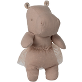 Maileg - Safari Friend, Hippo w Skirt, Small - Soft Rose