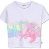Billie Blush - Horse Graphic Tshirt - White