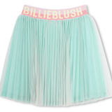 Billie Blush - Short Pleated Skirt - Glitter & Fabric Tulle - Discord Green