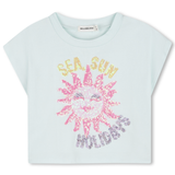 Billie Blush - Sun Graphic SS Tshirt - Sea Green