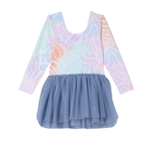 Stella McCartney - Girls LS Stella Tie Dye Wave Leotard Dress