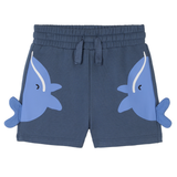 Stella McCartney - Baby Boy Fleece Shorts With Whale Graphic - Blue