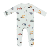 Kyte Baby - Zippered Footie -  City Vehicles