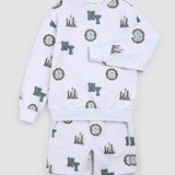 Miles The Label - NYC Skyline on Light Grey Short Set