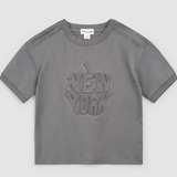 Miles The Label - NYC Big Apple on Dark Grey T-Shirt