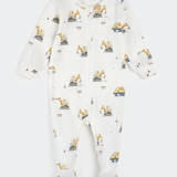 Petite Lem - Diggers Print on Off-White Sleeper