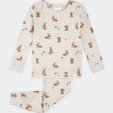 Petit Lem - Bunnies on Creme Infant PJ Set