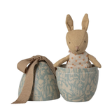 Maileg - Easter Egg with Micro Rabbit- Dusty Blue -  Small)