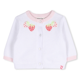 Billie Blush - Strawberry Cardigan - White