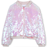 Billie Blush - Sequin Bomber Jacket - White