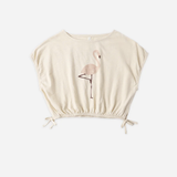 Rylee & Cru - Cropped Cinch Tee Flamingo