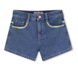 Billie Blush - Embroidered Denim Shorts