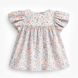 Souris Mini - White dress with floral pattern