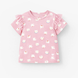 Souris Mini - Pink T-shirt - Cat Patterns