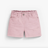 Souris Mini - Pink Denim Shorts with Floral Embroidery