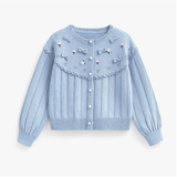 Souris Mini - Blue knit cardigan
