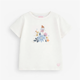 Souris Mini - White T-shirt with illustration - Flowers