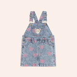 Hux - Dreamy Denim Hearts Pinafore