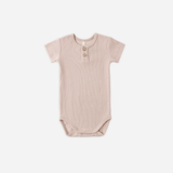 Quincy Mae - Ribbed Henly Bodysuit - Blush