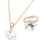 Great Pretenders - Boutique Holographic Star Necklace & Ring