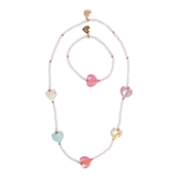Great Pretenders - Heart Geode Necklace & Bracelet Set