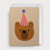 Lagom Design - Mini Card - Party Hat Bear