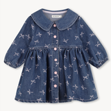 BillieBlush - Denim Dress - Bow Print