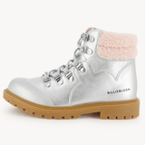 BillieBlush - Metallic Sherpa Collar Boots - Light Grey