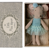 Maileg - Dance mouse in daybed - Little sister - Blue