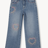 Billie Blush - Straight Leg Jean  - Hearts