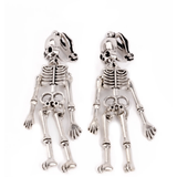 Great Pretenders - Spooky Scary Skeleton Clip On Earrings