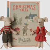 Maileg - Christmas Twin Mice - Little Sister & Brother in Book