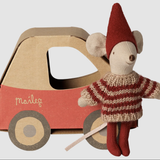 Maileg - Christmas Mouse - Little Sister in Car Box