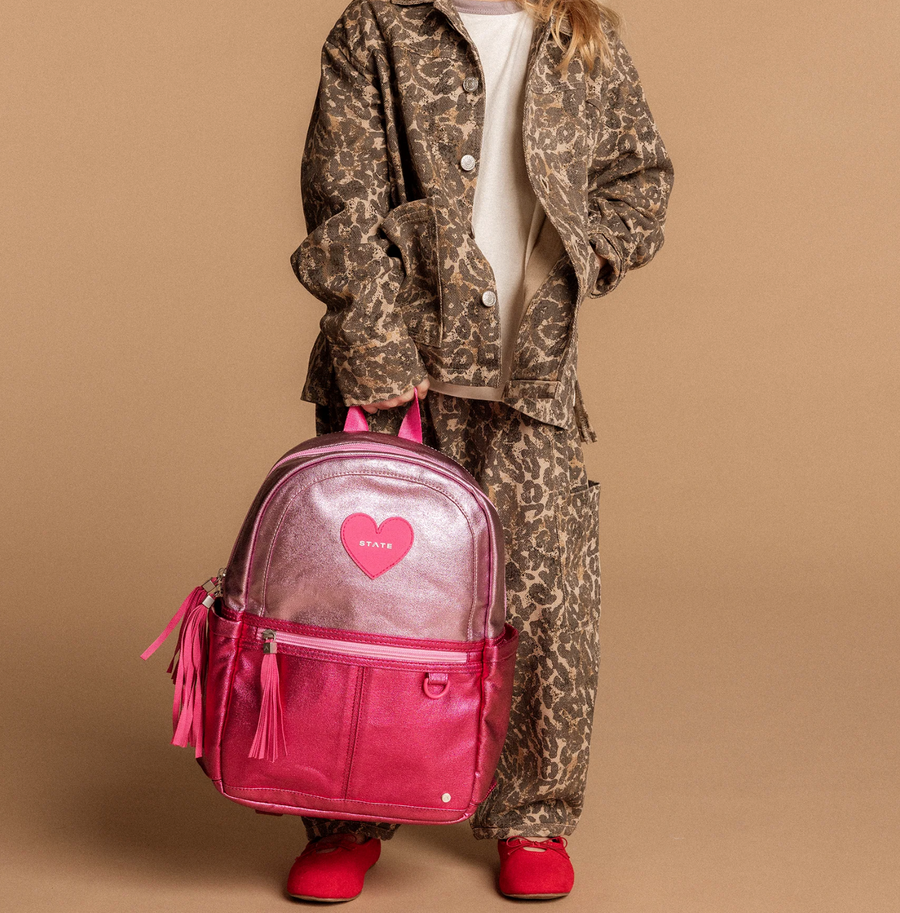 State Bags - Kane Mini Backpack - Pink/Hot Pink Colourblock