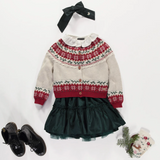 Souris Mini - Cream bodysuit with Claudine collar