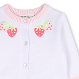 Billie Blush - Strawberry Cardigan - White