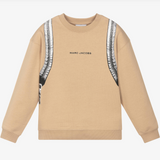 Marc Jacobs - Boys Beige Cotton Printed Backpack Sweatshirt