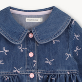 BillieBlush - Denim Dress - Bow Print