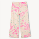 BillieBlush - Wide Leg Animal Print Pants - Sand