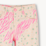 BillieBlush - Wide Leg Animal Print Pants - Sand