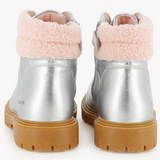 BillieBlush - Metallic Sherpa Collar Boots - Light Grey