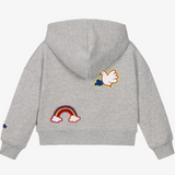 Stella McCartney - Girls Grey Cotton Hoodie with Fun Patches