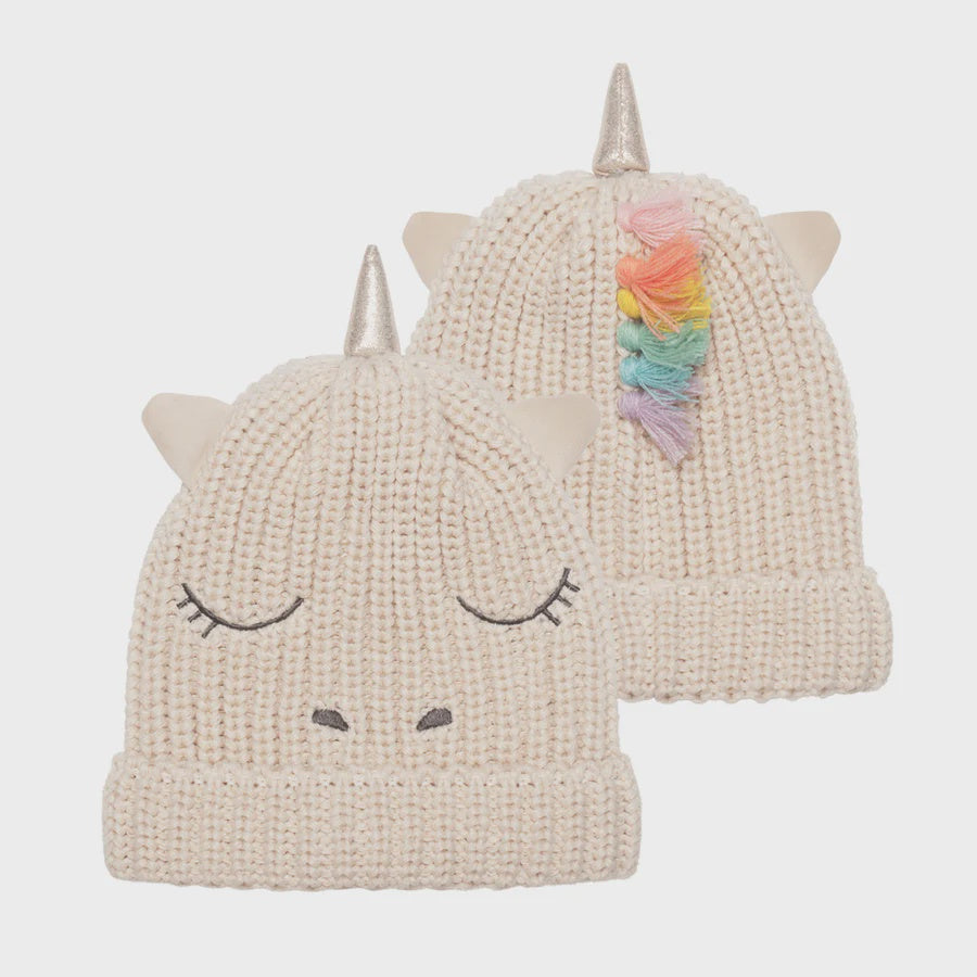 Rockahula - Rainbow Unicorn Knitted Hat - 3-6Y