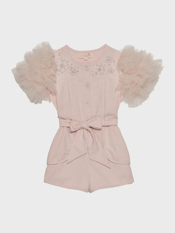 Tutu du Monde - Crystal Flower Onesie - Heavenly Pink