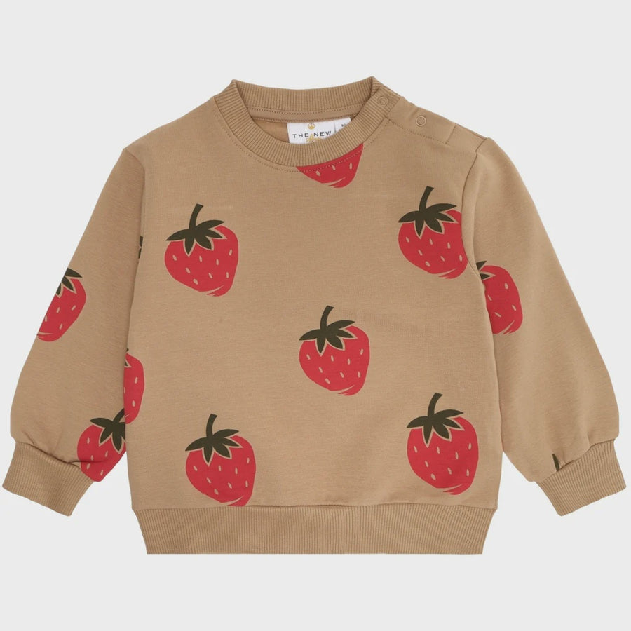 The New - Lagora Sweatshirt - Tannin Big Strawberry