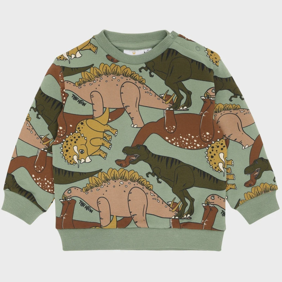 The New - Lee Sweatshirt - Hedge Green Dino