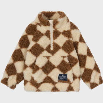 The New - Lonzo Teddy Sweatshirt - Toffee Check